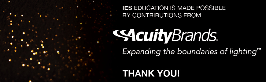 由于Acuity Brands的贡献，IES电子学习成为可能